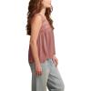 Lucky Brand Women’s Lace Trim Mix Tunic Tank(Rose Brown)