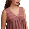 Lucky Brand Women’s Lace Trim Mix Tunic Tank(Rose Brown)
