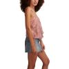 Lucky Brand Women’s Printed Asym Ruffle Cami(Blush Multi)
