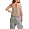 Lucky Brand Women’s Printed Asym Ruffle Cami(Egret Multi)