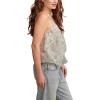 Lucky Brand Women’s Printed Asym Ruffle Cami(Egret Multi)