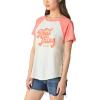Lucky Brand Women’s Sure Thing Coke Raglan Crew Tee(White/Red Combo)