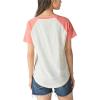 Lucky Brand Women’s Sure Thing Coke Raglan Crew Tee(White/Red Combo)