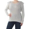 Lucky Brand Rib Ruffle Top(Heather Grey)
