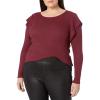 Lucky Brand Rib Ruffle Top(Tawny Port)