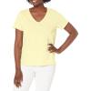 Lucky Brand Women’s Classic V-Neck Tee(#734 Lemon Drop)