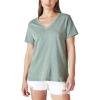 Lucky Brand Women’s Classic V-Neck Tee(Balsam Green)