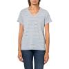 Lucky Brand Women’s Classic V-Neck Tee(Blue Stripe)