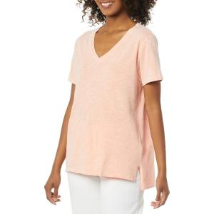 Lucky Brand Women’s Classic V-Neck Tee(Papaya Punch)