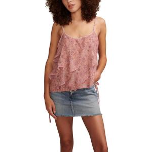 Lucky Brand Women’s Printed Asym Ruffle Cami(Blush Multi)
