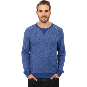 Lucky Brand Mens Long Sleeve Crewneck Sweatshirt(Cobalt Blue)