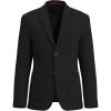 Lucky Brand Men’s Grey Heather Pique Knit Sportcoat, Slim Fit, Unstructured, 2-Button, Patch Pockets, Side Vents(Black)