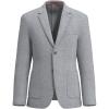 Lucky Brand Men’s Grey Heather Pique Knit Sportcoat, Slim Fit, Unstructured, 2-Button, Patch Pockets, Side Vents(Grey)