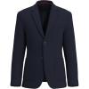 Lucky Brand Men’s Grey Heather Pique Knit Sportcoat, Slim Fit, Unstructured, 2-Button, Patch Pockets, Side Vents(Navy)