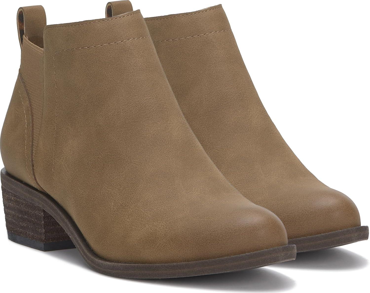 imageLucky Brand Badene Stacked Heel BootieDark NaturalDark Natural