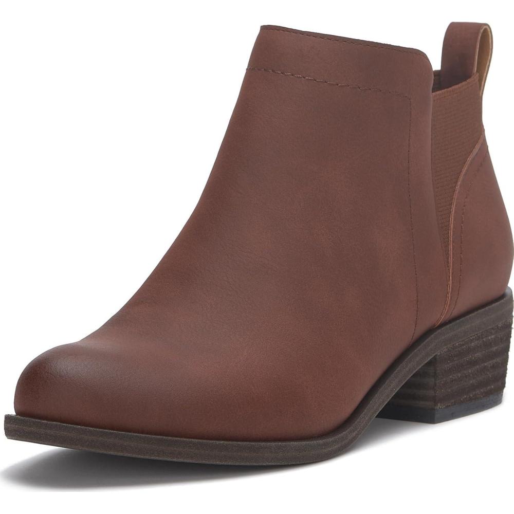 imageLucky Brand Badene Stacked Heel BootieBrownstoneBrownstone