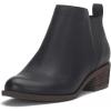 Lucky Brand Badene Stacked Heel Bootie(Black/Black)