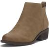 Lucky Brand Badene Stacked Heel Bootie(Dark Natural/Dark Natural)