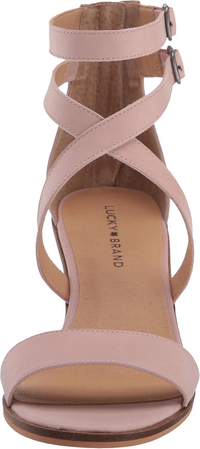 imageLucky Brand womens Ressia Ankle Strap SandalAdobe Rose
