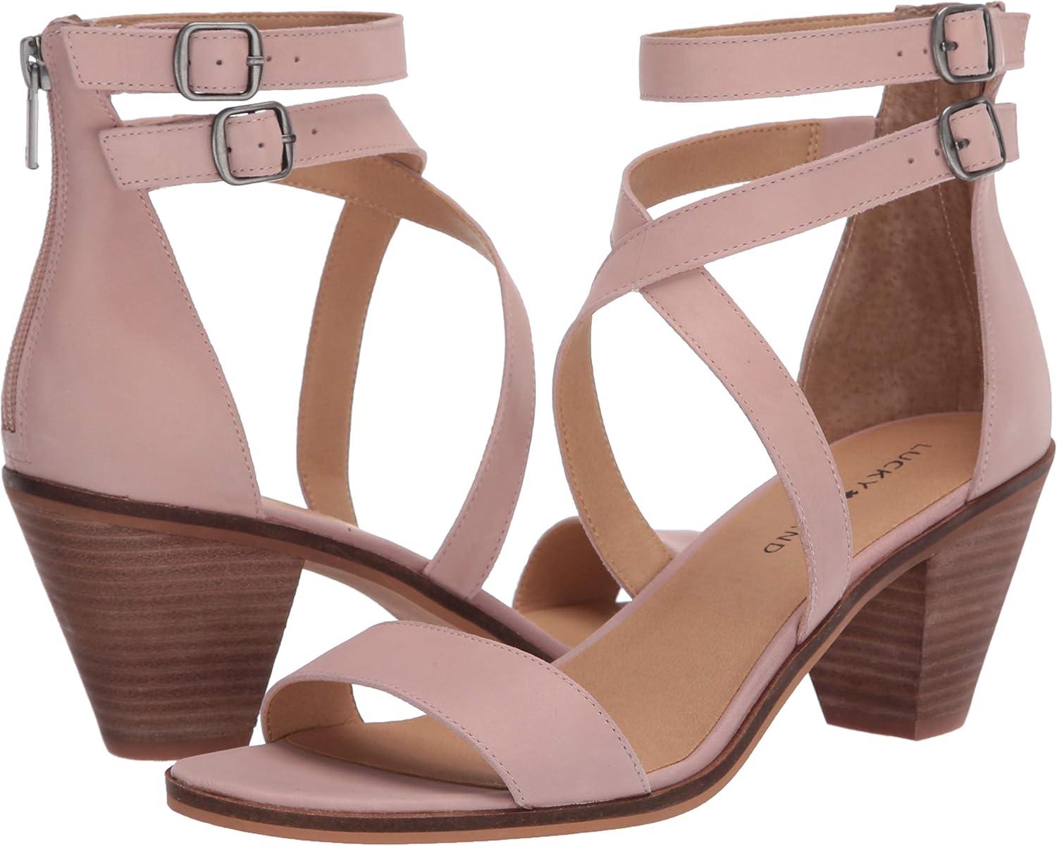 imageLucky Brand womens Ressia Ankle Strap SandalAdobe Rose