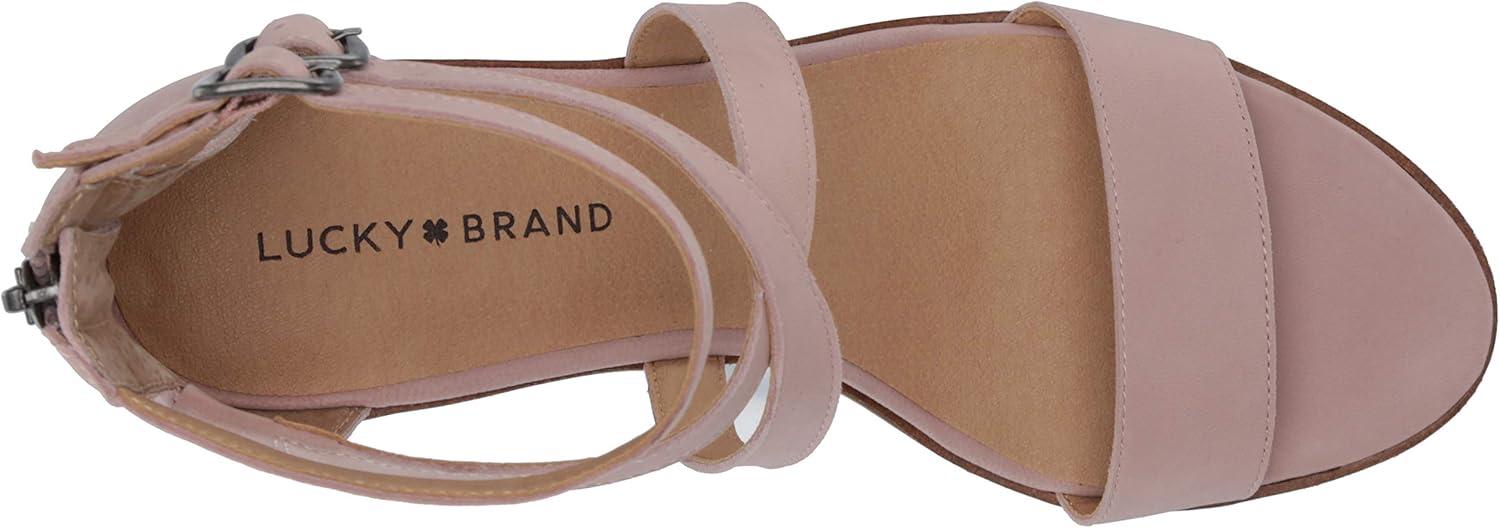 imageLucky Brand womens Ressia Ankle Strap SandalAdobe Rose
