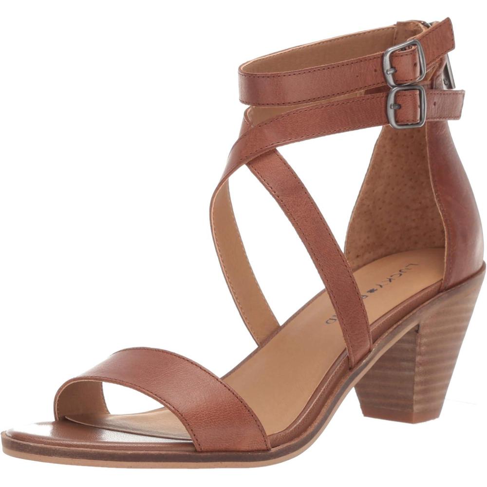 imageLucky Brand womens Ressia Ankle Strap SandalToffee