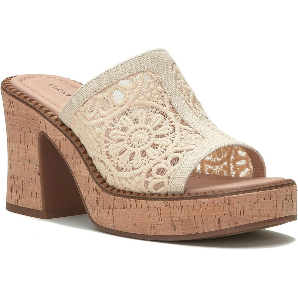 imageLucky Brand womens Talvy Macrame Platform SandalVanilla