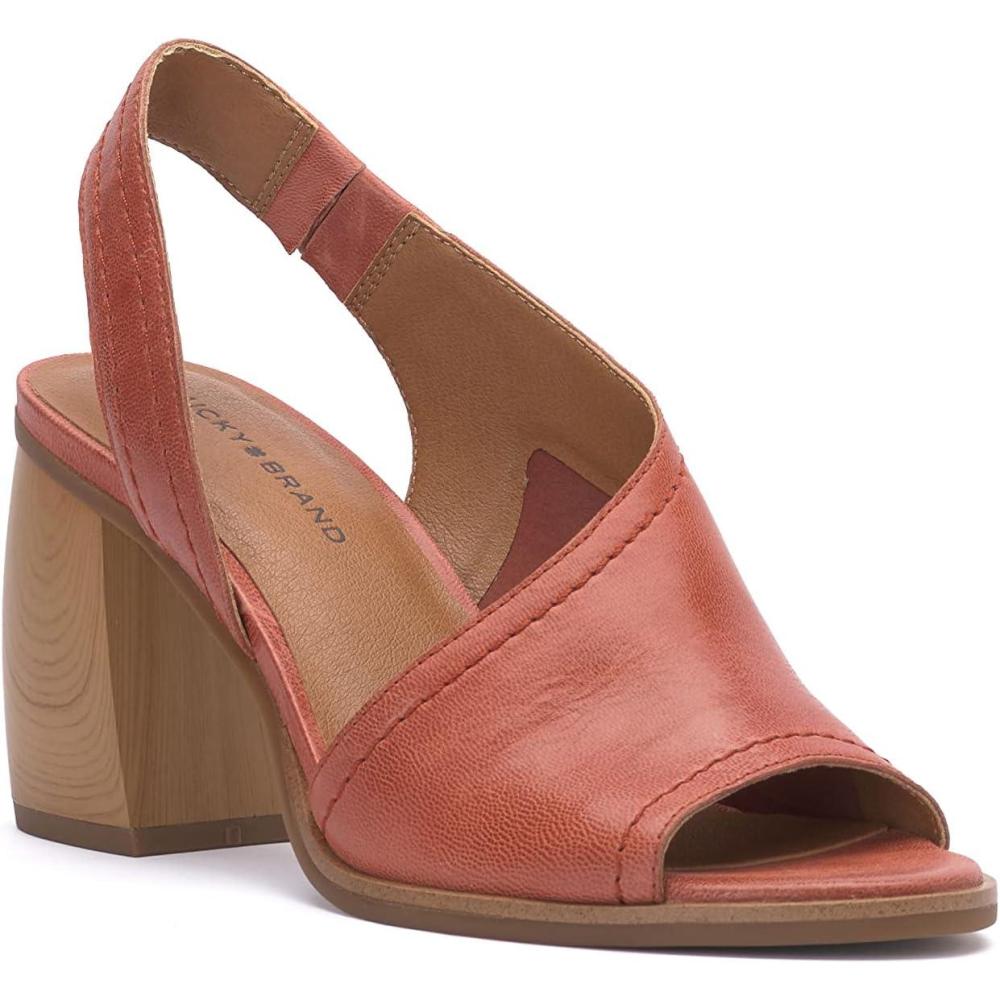 imageLucky Brand womens Xilna High Heel Dorsay SandalEco Red