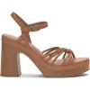 Lucky Brand womens Ismene Strappy High Heel Sandal(Cognac)