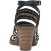 Lucky Brand womens Lissie Braided High Heel Sandal(Black Multi)