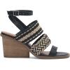 Lucky Brand womens Lissie Braided High Heel Sandal(Black Multi)