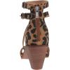 Lucky Brand womens Ressia Ankle Strap Sandal(Natural Leopard)
