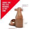Lucky Brand womens Sarwa Ankle Strap Sandal(Natural)