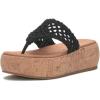 Lucky Brand Women’s Jaslene Platform Thong Sandal Wedge(Black)