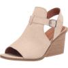 Lucky Brand Women’s Labradite Strappy Stack Heel Sandal Heeled(Stucco)