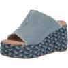 Lucky Brand Women’s Scippio Platform Wedge Sandal(Acid Denim)