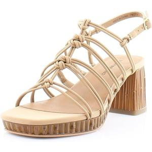 Lucky Brand Women’s Bassie Strappy High Heel Sandal Heeled(Tan)
