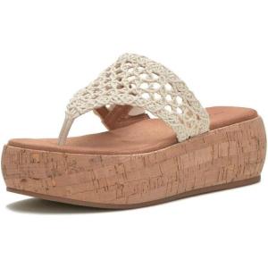 Lucky Brand Women’s Jaslene Platform Thong Sandal Wedge(Natural)
