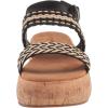 Lucky Brand Women’s Jadiel Braided Platform Sandal Wedge(Black Multi)