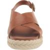 Lucky Brand Women’s Laythan Backstrap Platform Sandal Wedge(Latte)