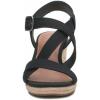 Lucky Brand womens Mytila Espadrille Wedge Sandal(Black)