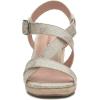 Lucky Brand womens Mytila Espadrille Wedge Sandal(Natural/Platinum)