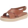 Lucky Brand Women’s Laythan Backstrap Platform Sandal Wedge(Latte)