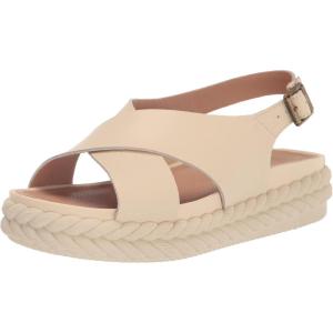 Lucky Brand Women’s Laythan Backstrap Platform Sandal Wedge(Vanilla)