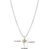Lucky Brand Mens Arrowhead Necklace 22″”, Two-Tone 18k Gold and Silver Flash-Plated Arrowhead Pendant Necklace for Men, NF00792TL-22.NJ