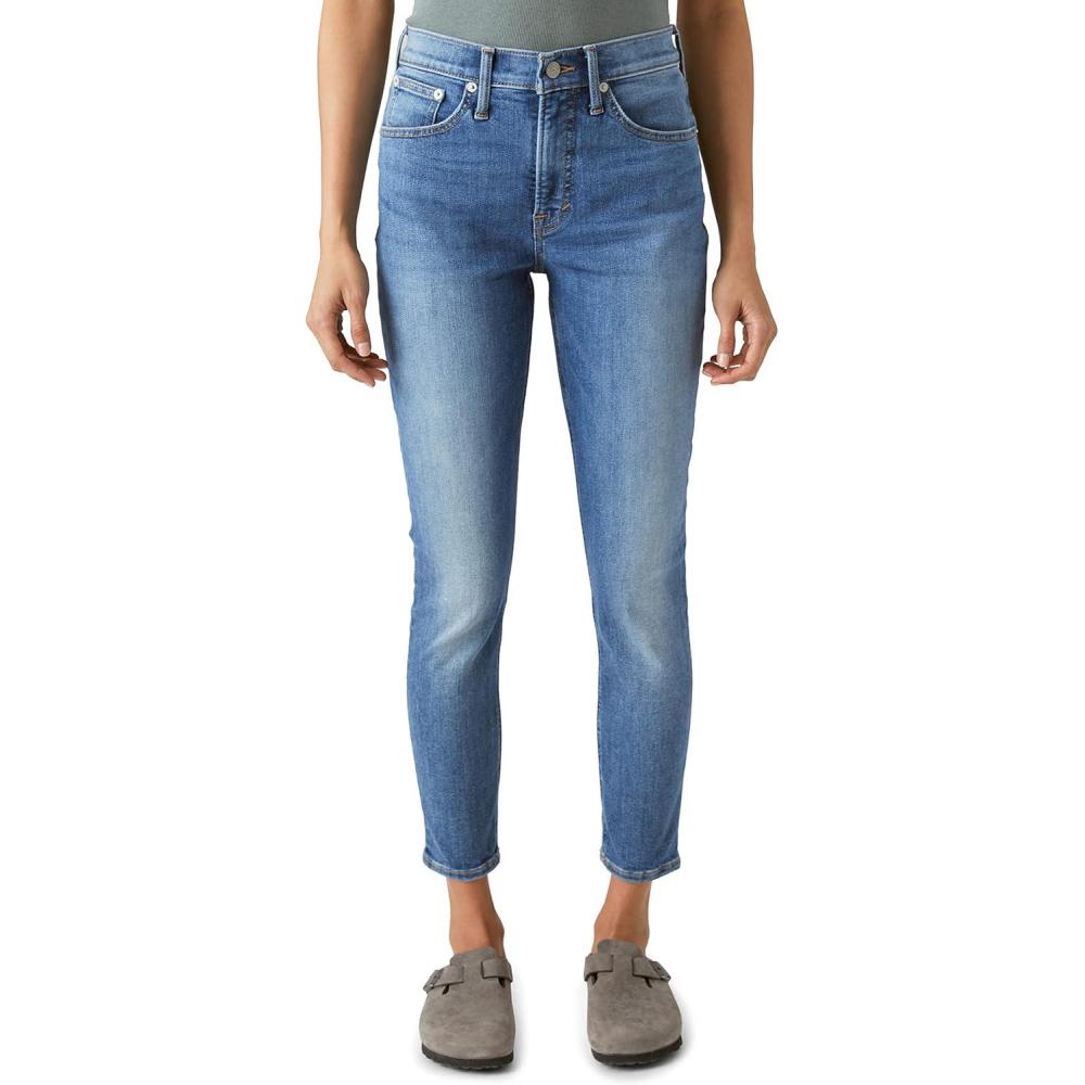 imageLucky Brand Womens High Rise Bridgette Straight Jean Bloom 31W X 29LWanderer