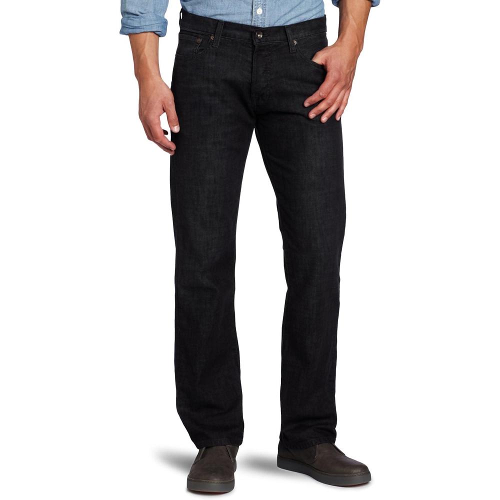 imageLucky Brand Mens 221 Original StraightLeg Jean in Asilomar BeachBlack Dark Williamson