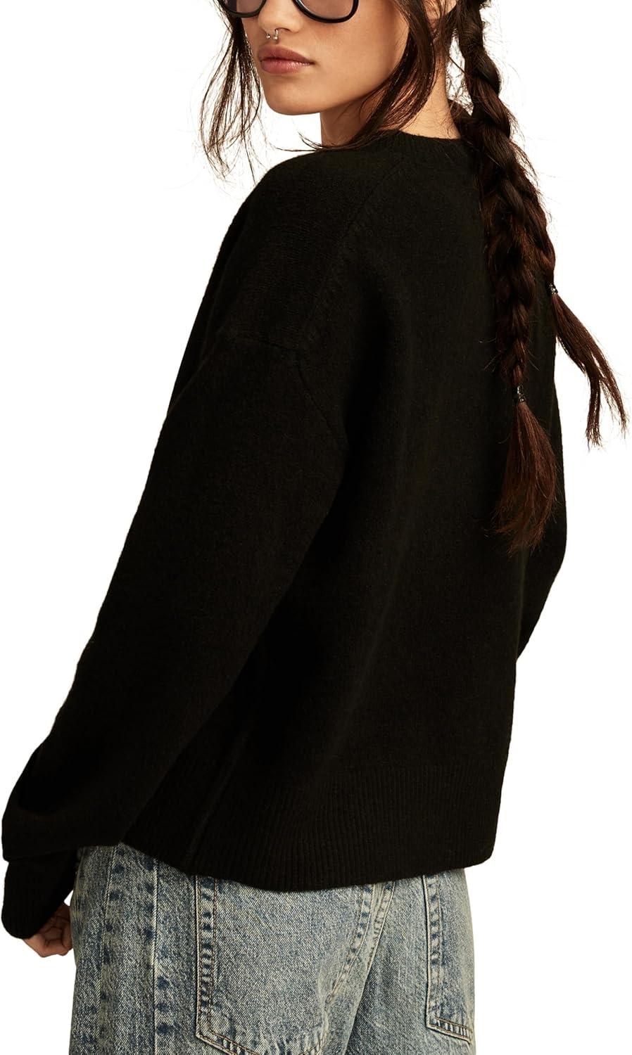 image:imageLucky Brand Womens Cloudsoft Crew Neck CardiganDark Black