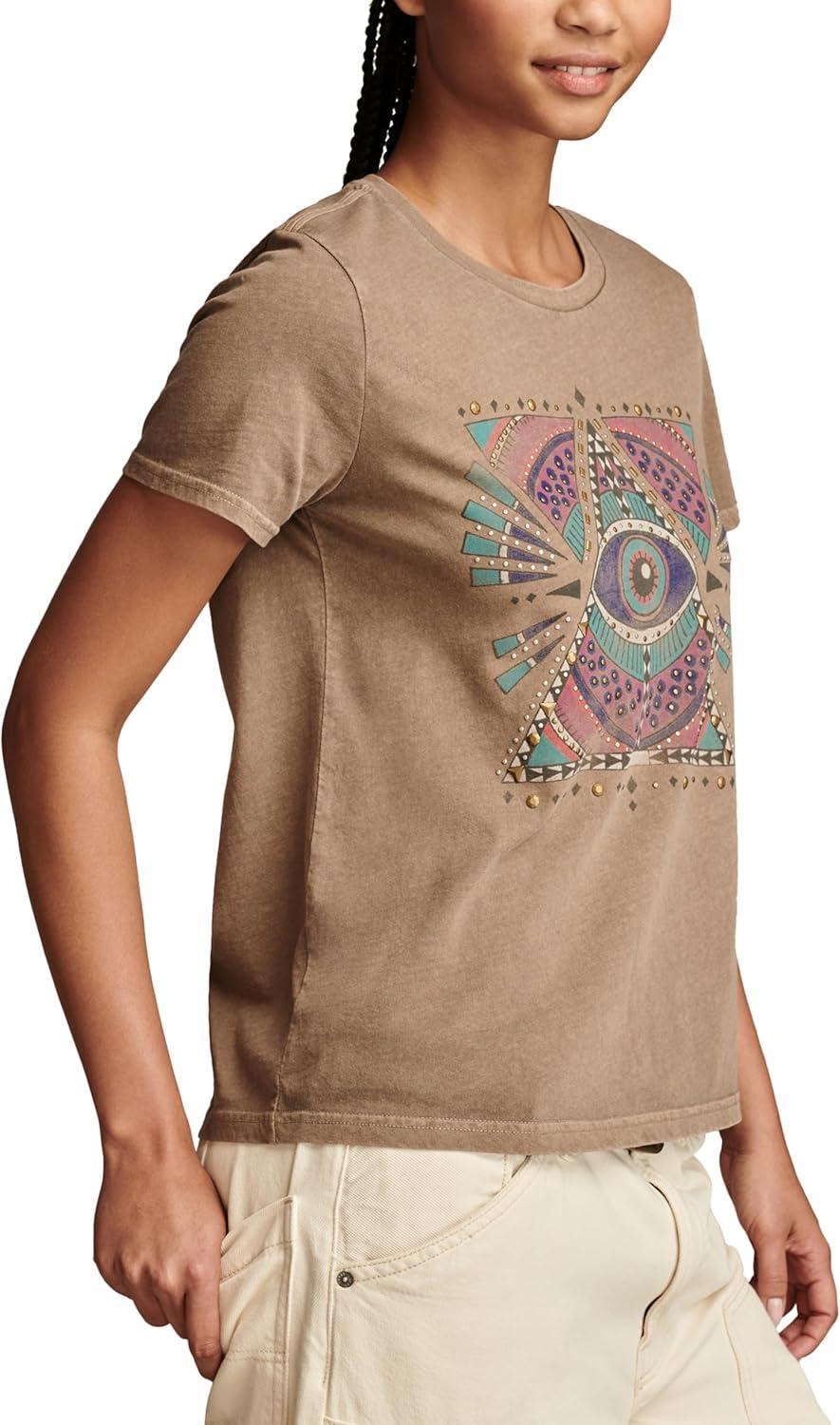 image:imageLucky Brand Womens Lucky Brand Classic Crew Neck TeeCub