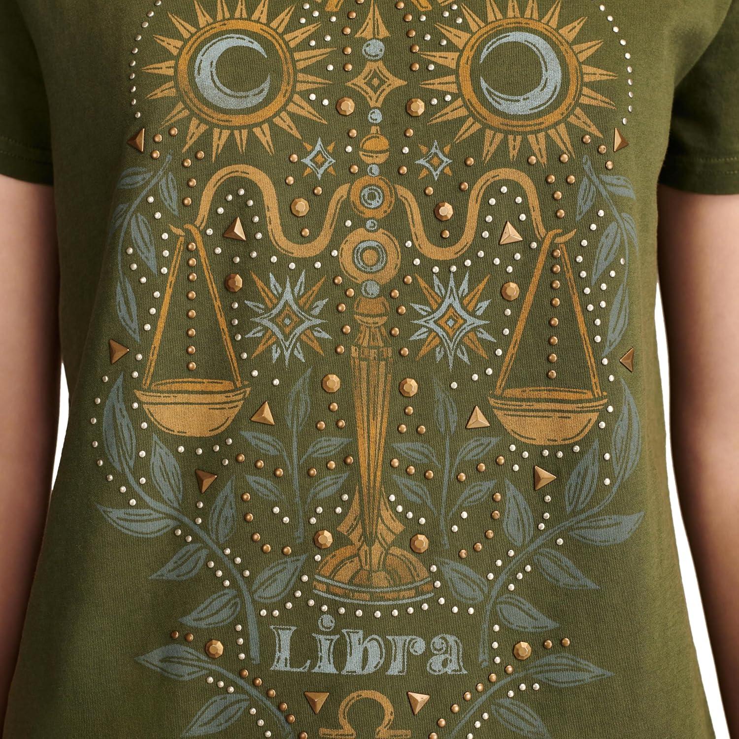 image:imageLucky Brand Womens Lucky Brand Classic Crew Neck TeeRifle Green